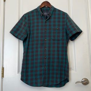 Topman Plaid Button Shirt Multicolor Mens Small Short Sleeve